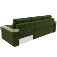 Угловой диван Марсель (микровельвет зелёный бежевый) - Изображение 1
